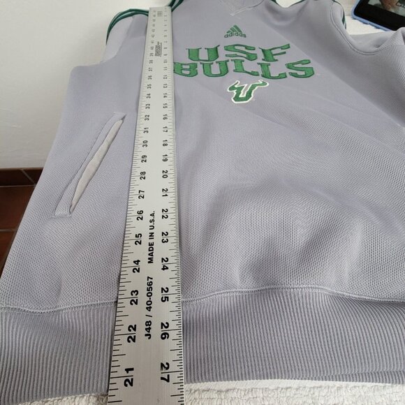 Adidas USF Bulls Gray Hoodie Pullover Mens Size Medium South Florida Sweatshirt - Picture 7 of 7